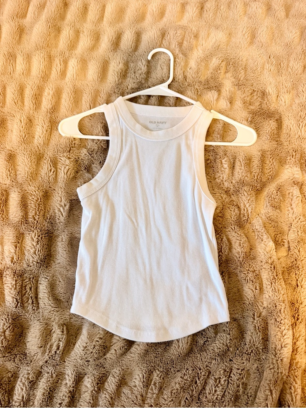 Old Navy “Snug” White Ribbed Tank Top